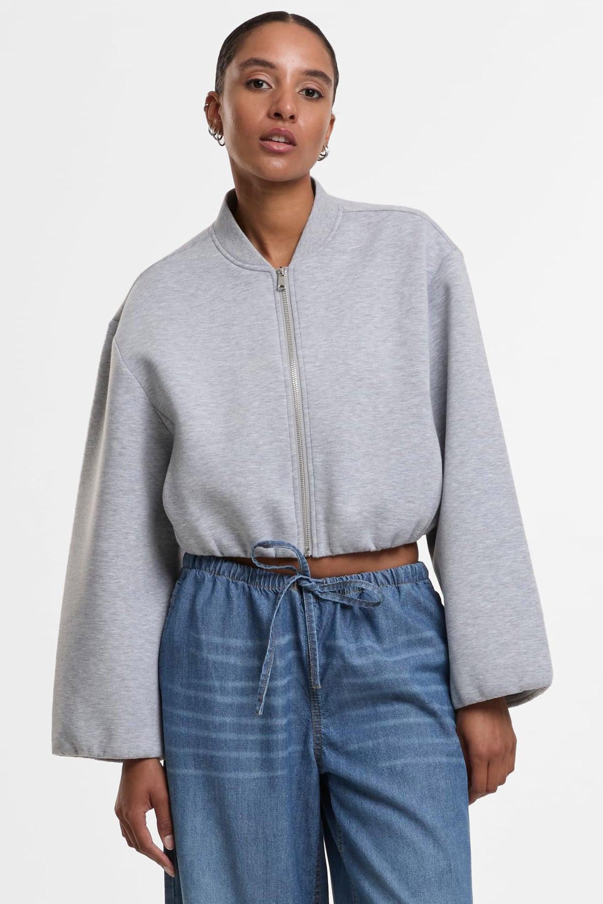 Giacca balloon oversize - Heathergrey