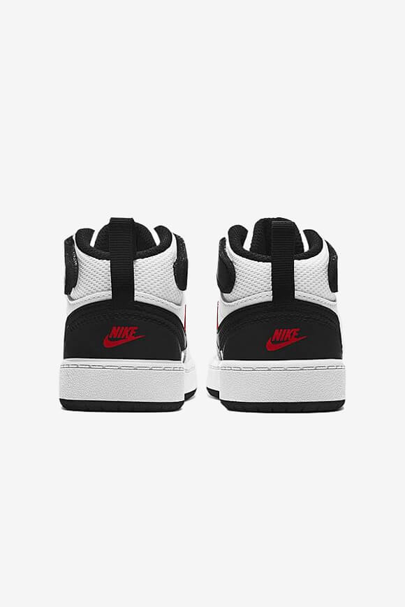 Baskets pour bébés Court Borough 2 - Blanc + Rouge Universitaire + Noir