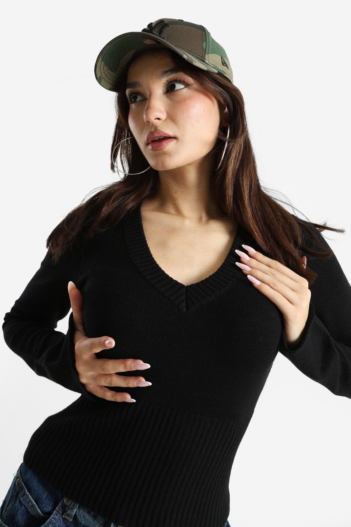 Strickpullover - Schwarz