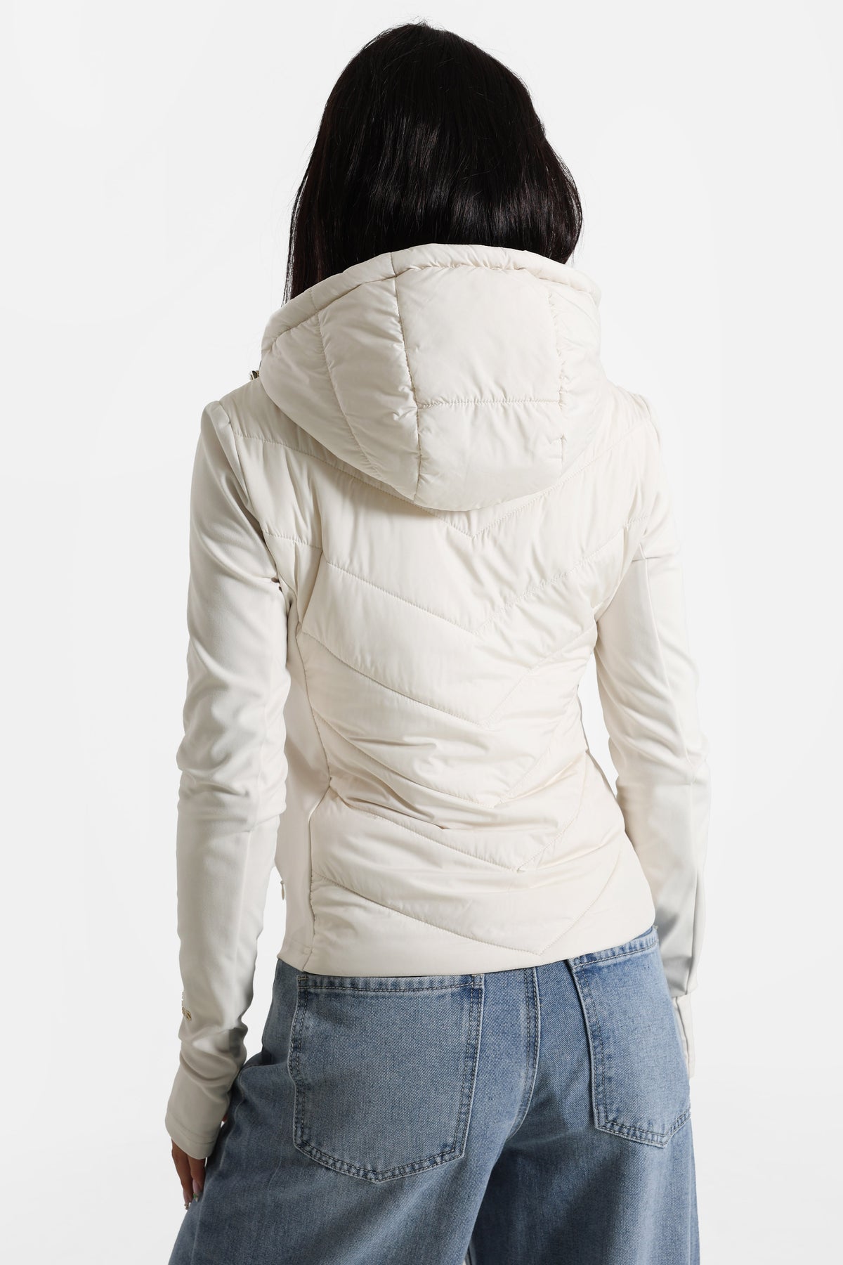 Leichte gesteppte Jacke - Cream