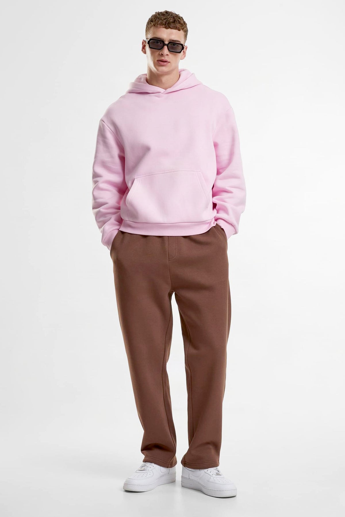 Fluffy Kapuzensweatshirt - Softpink