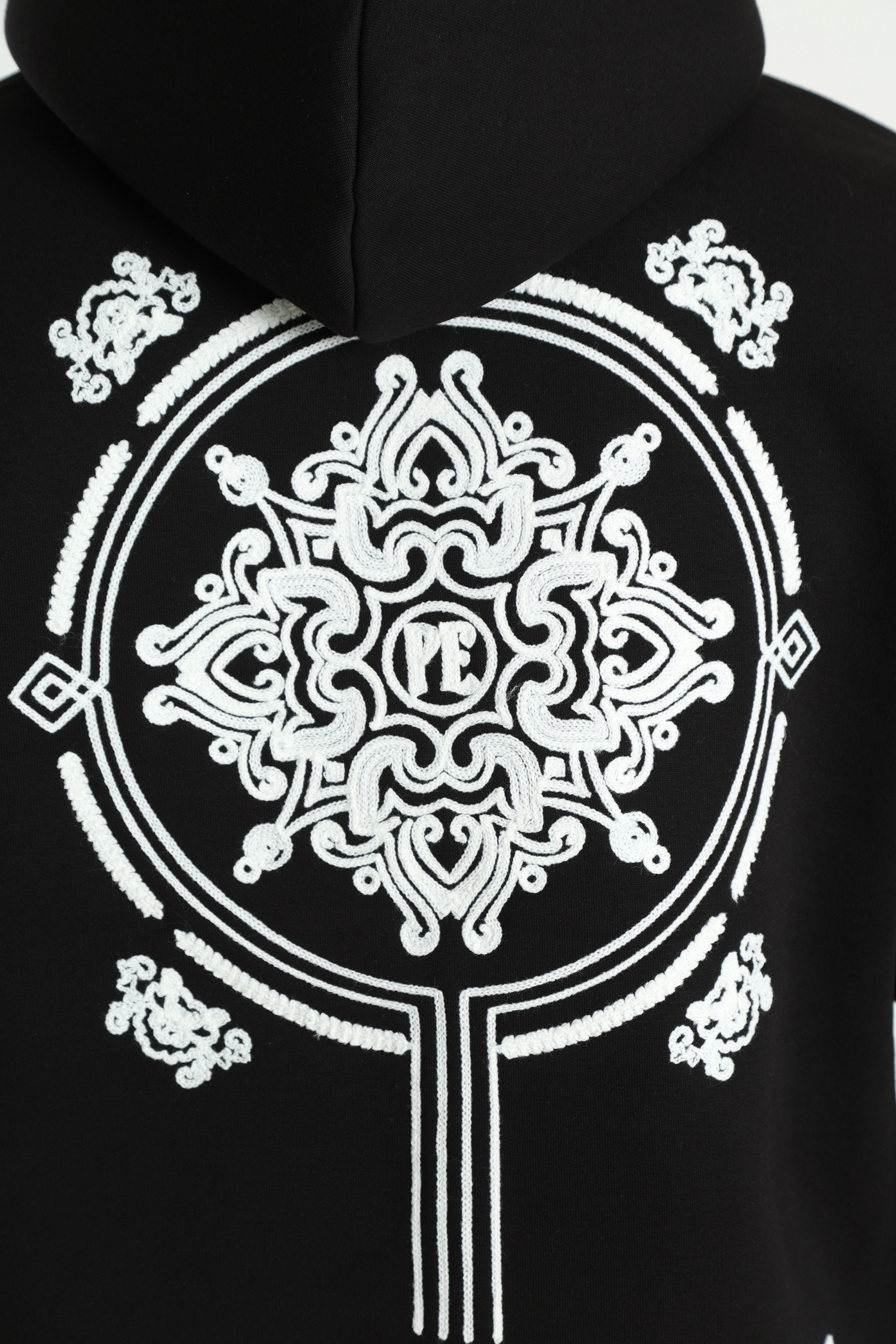Sweat zippé à capuchon - Black + White
