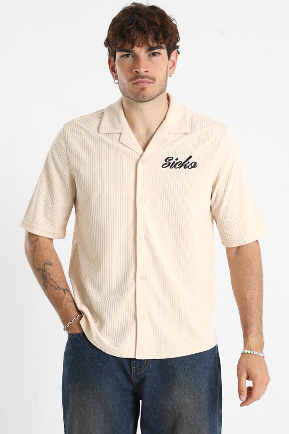 Strukturiertes Hemd - Beige
