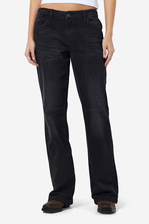 NMNILA Wide Leg Jeans L32 - Black Denim