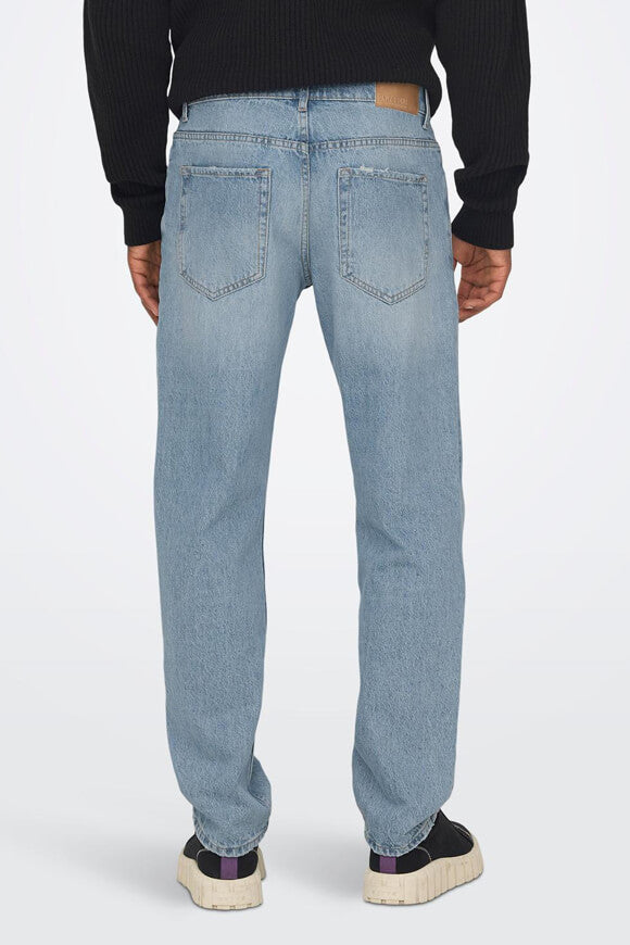 Edge jean straight loose fit L32 - Light Blue Denim