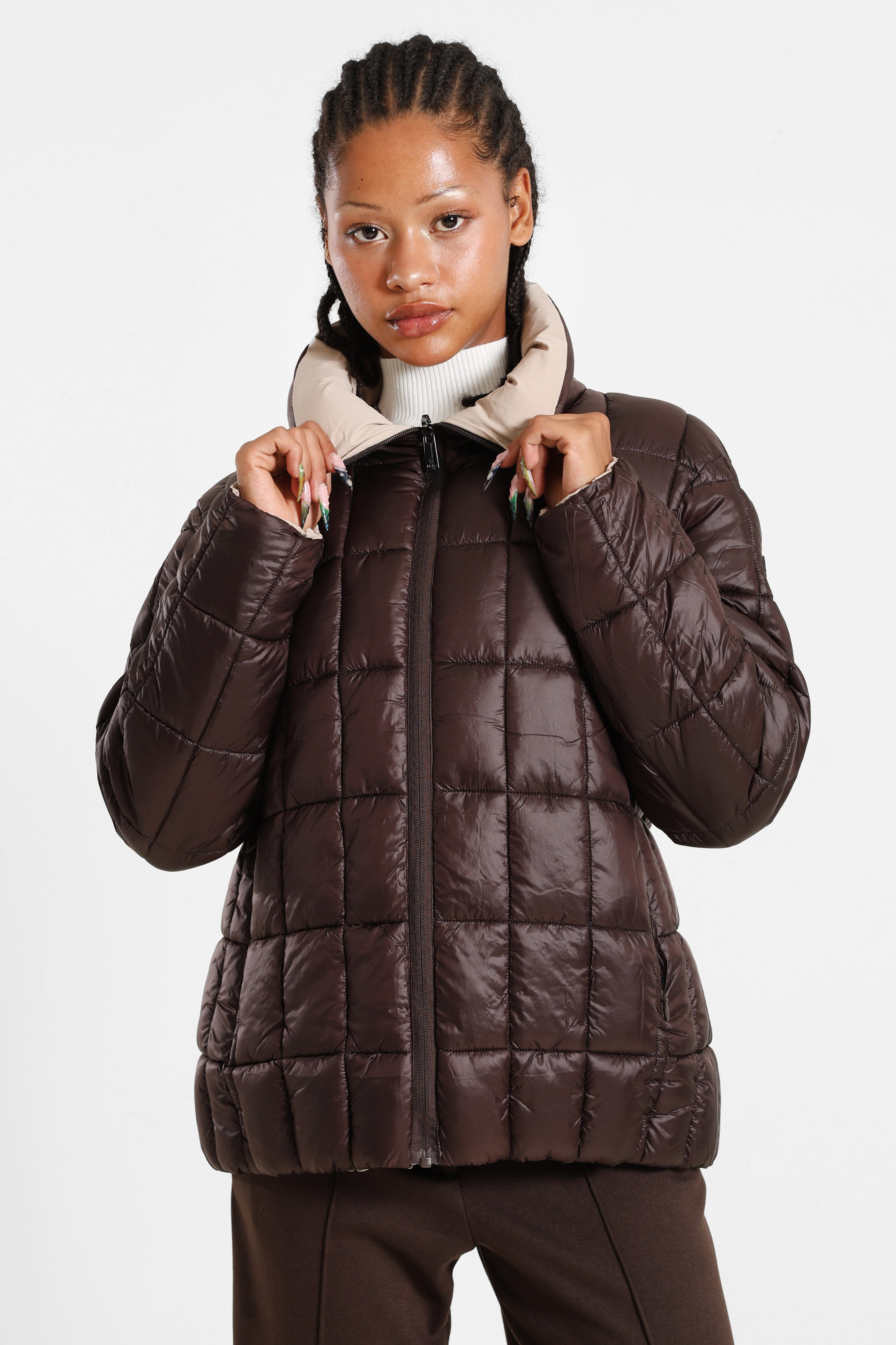 Zehra indossabile reversibile - Beige + Brown