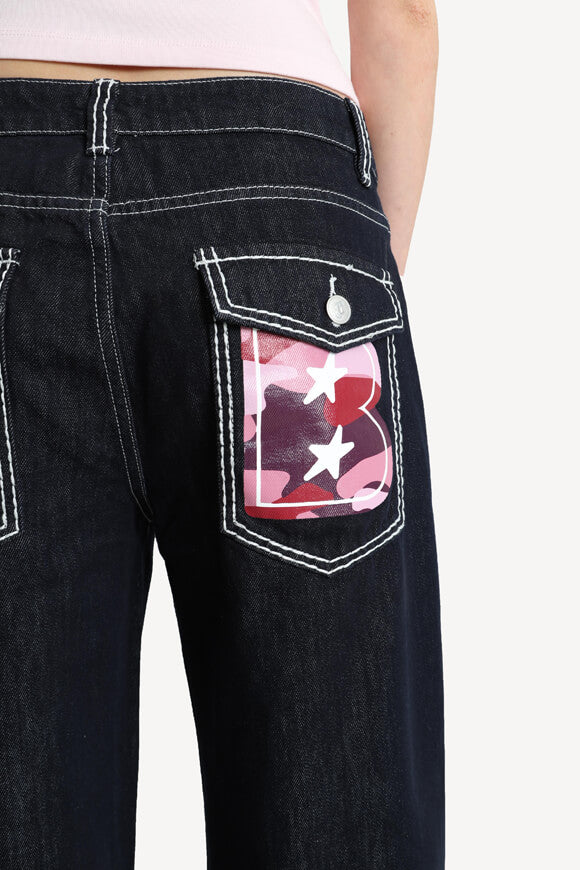 Jeans larghi - blu scuro