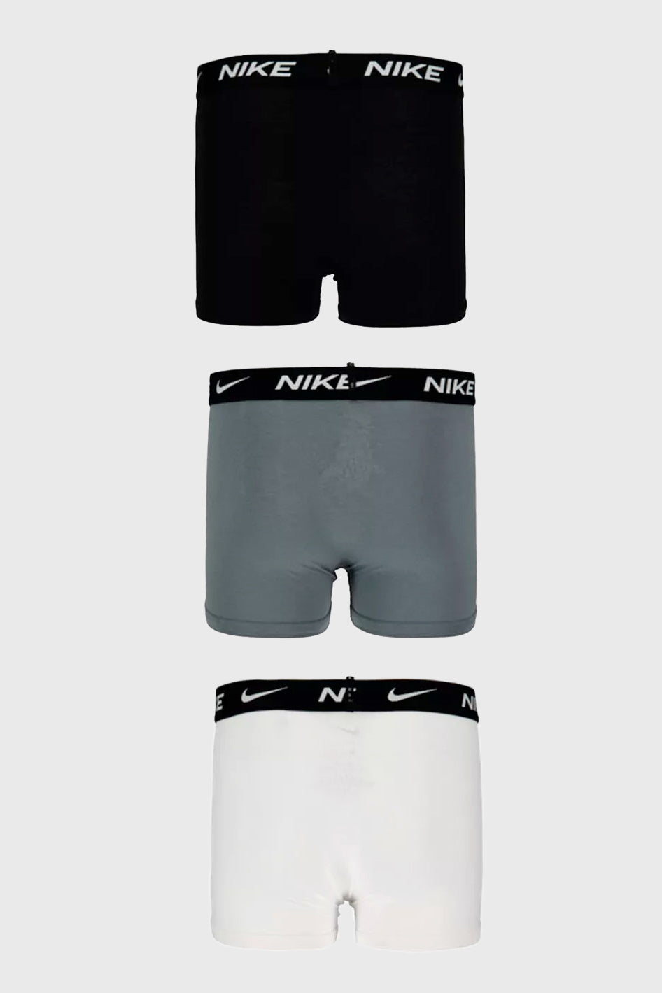 Set of 3 boxers - White + Grey + Black