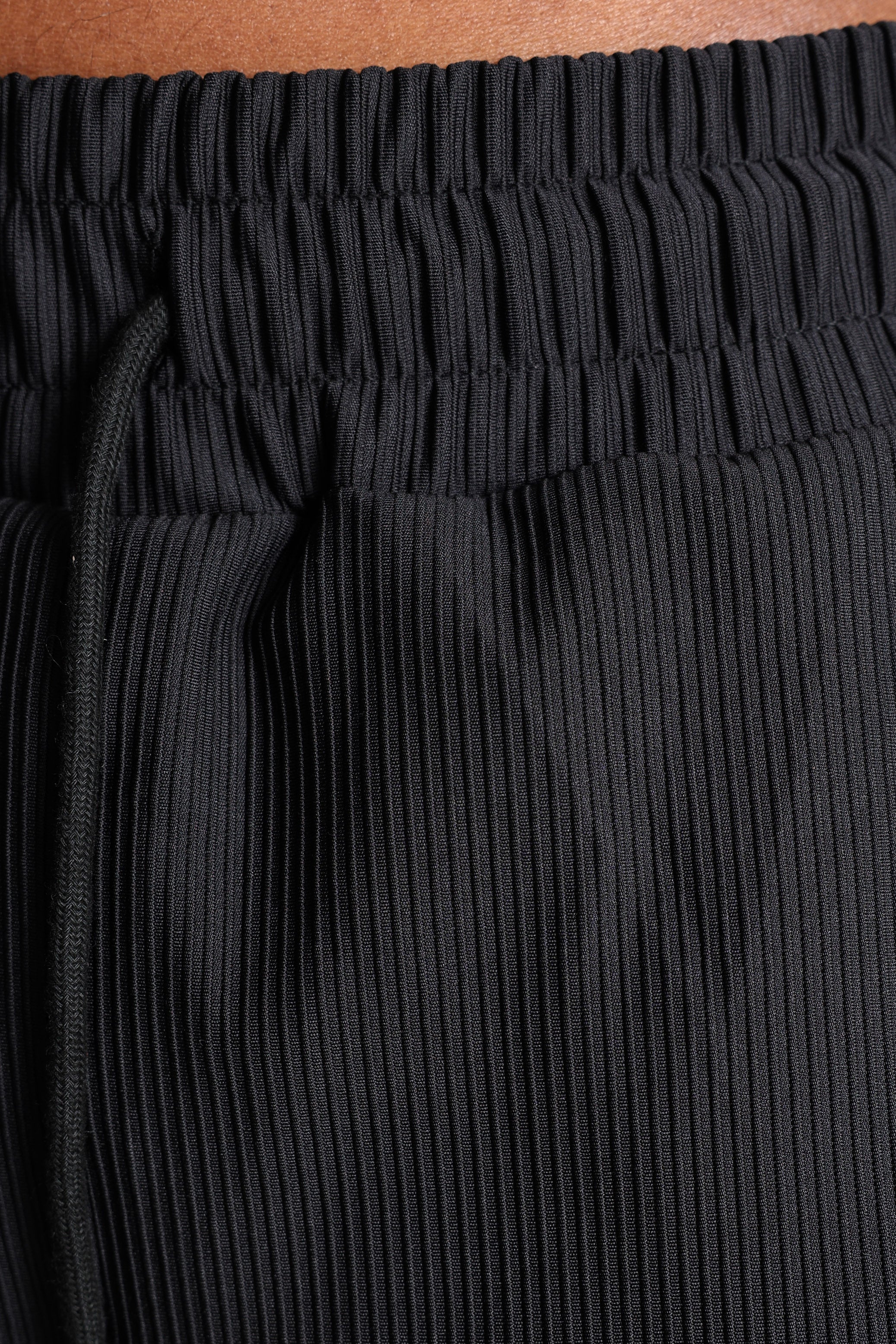 Strukturierte Stoffshorts - Black