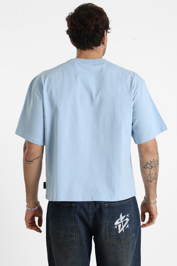 T-Shirt - Light Blue + White