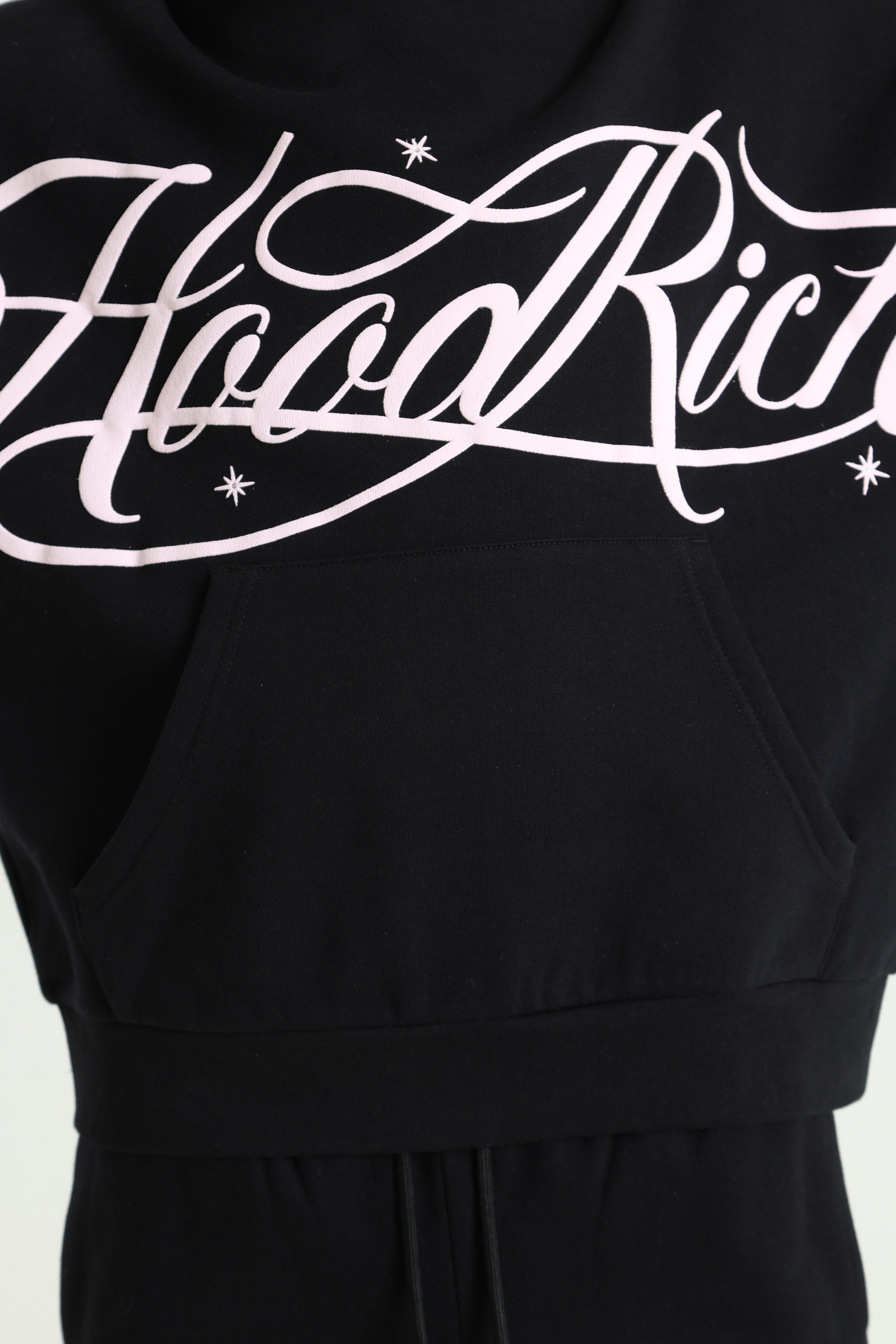 Kapuzensweatshirt - Black + Pink