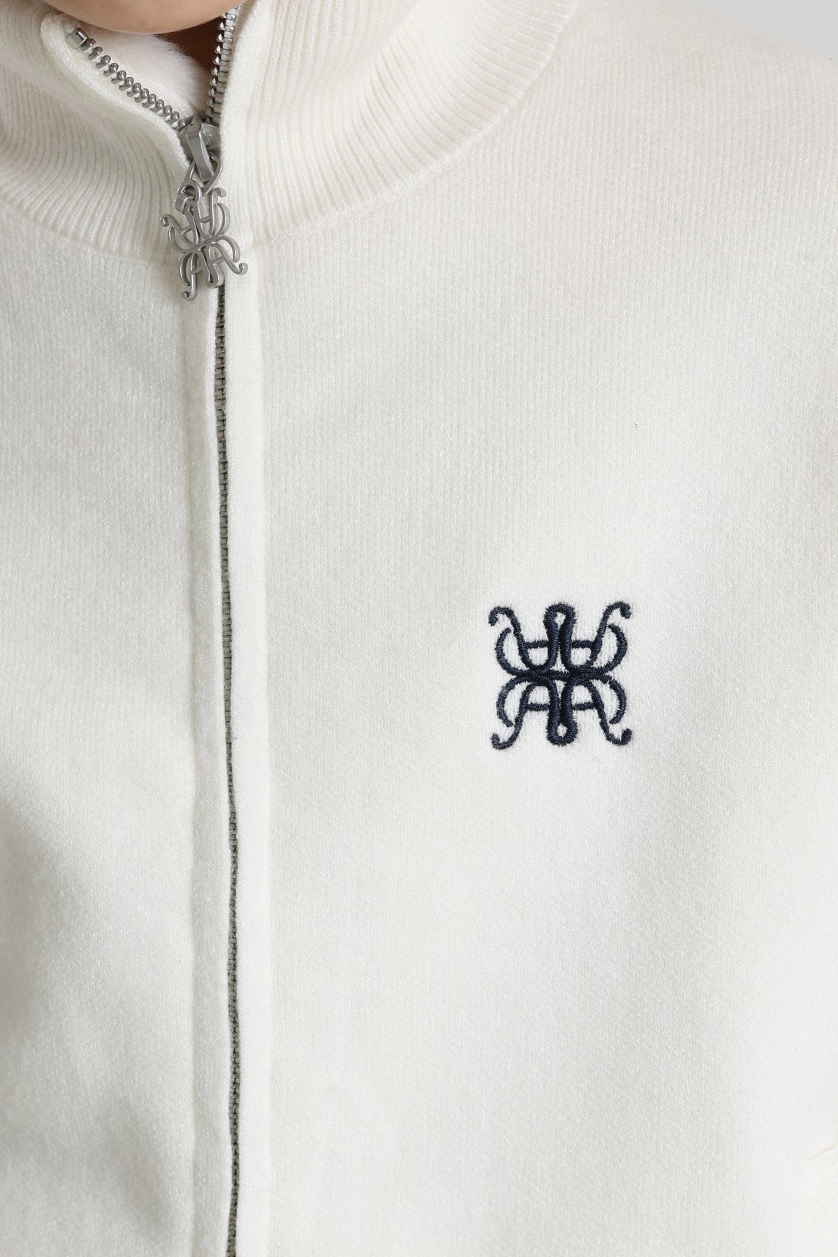 Gefütterte Strickjacke - Offwhite