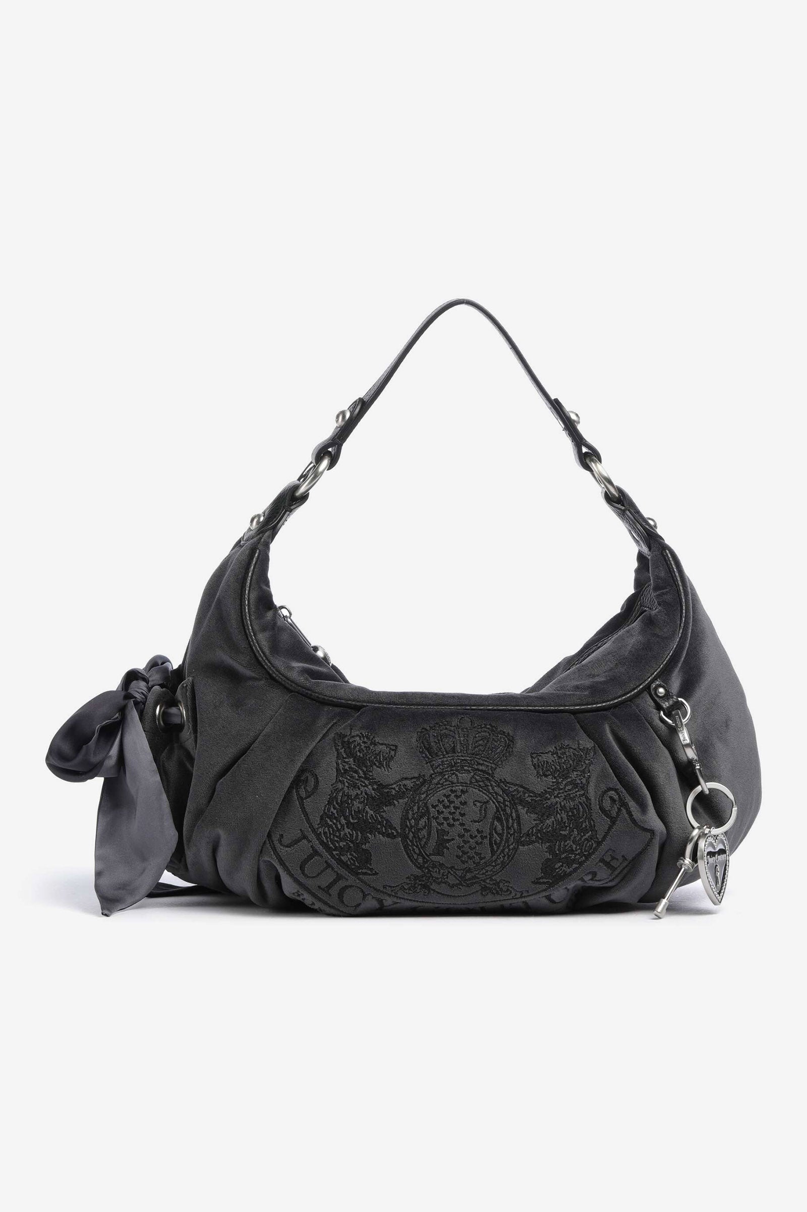 Samt Handtasche - Dark Grey