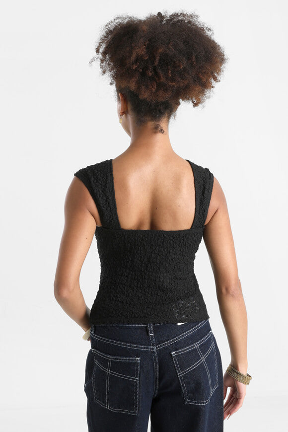 Top strutturato - nero