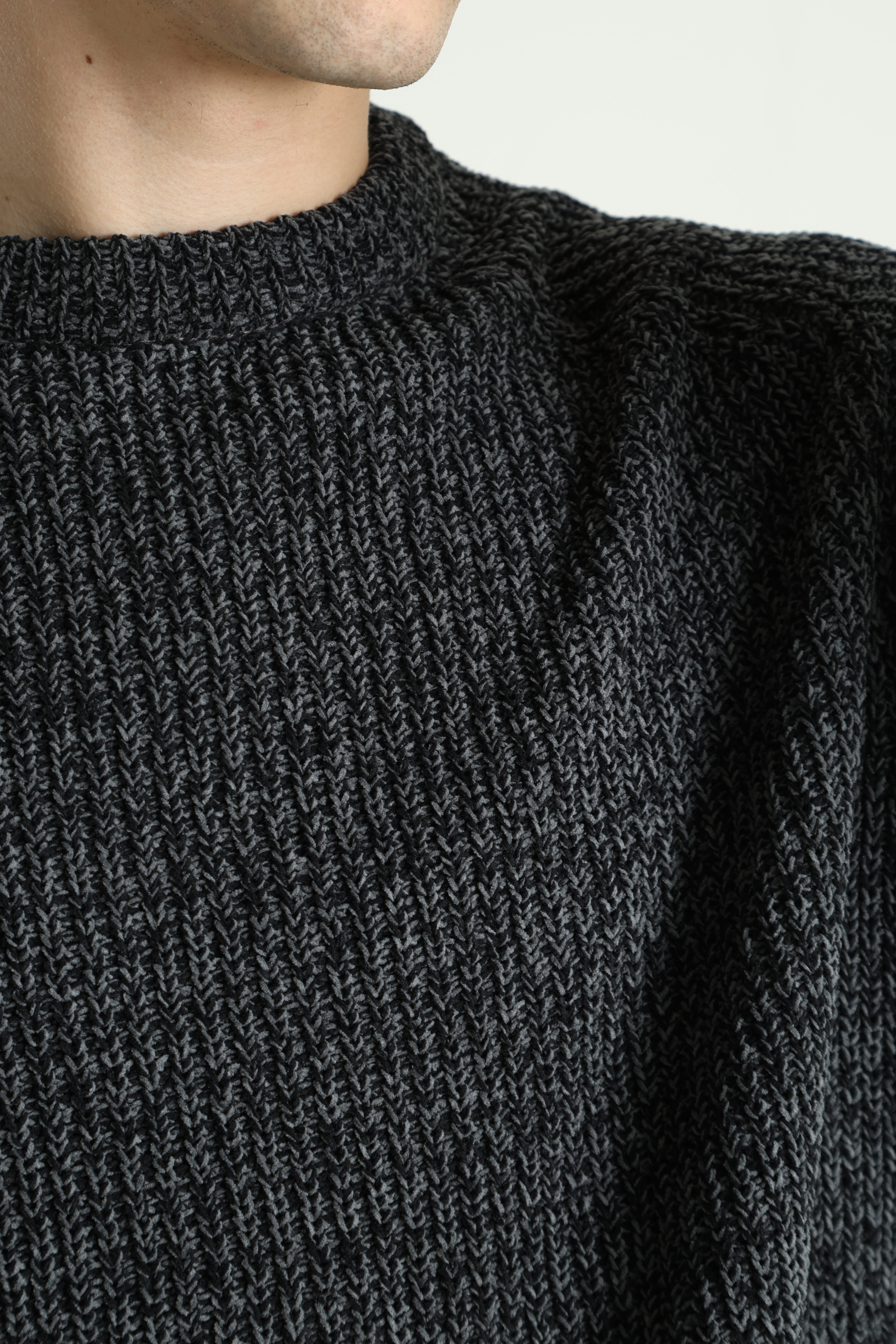 ONSJOIN knitted sweater - Black + Gray Pinst