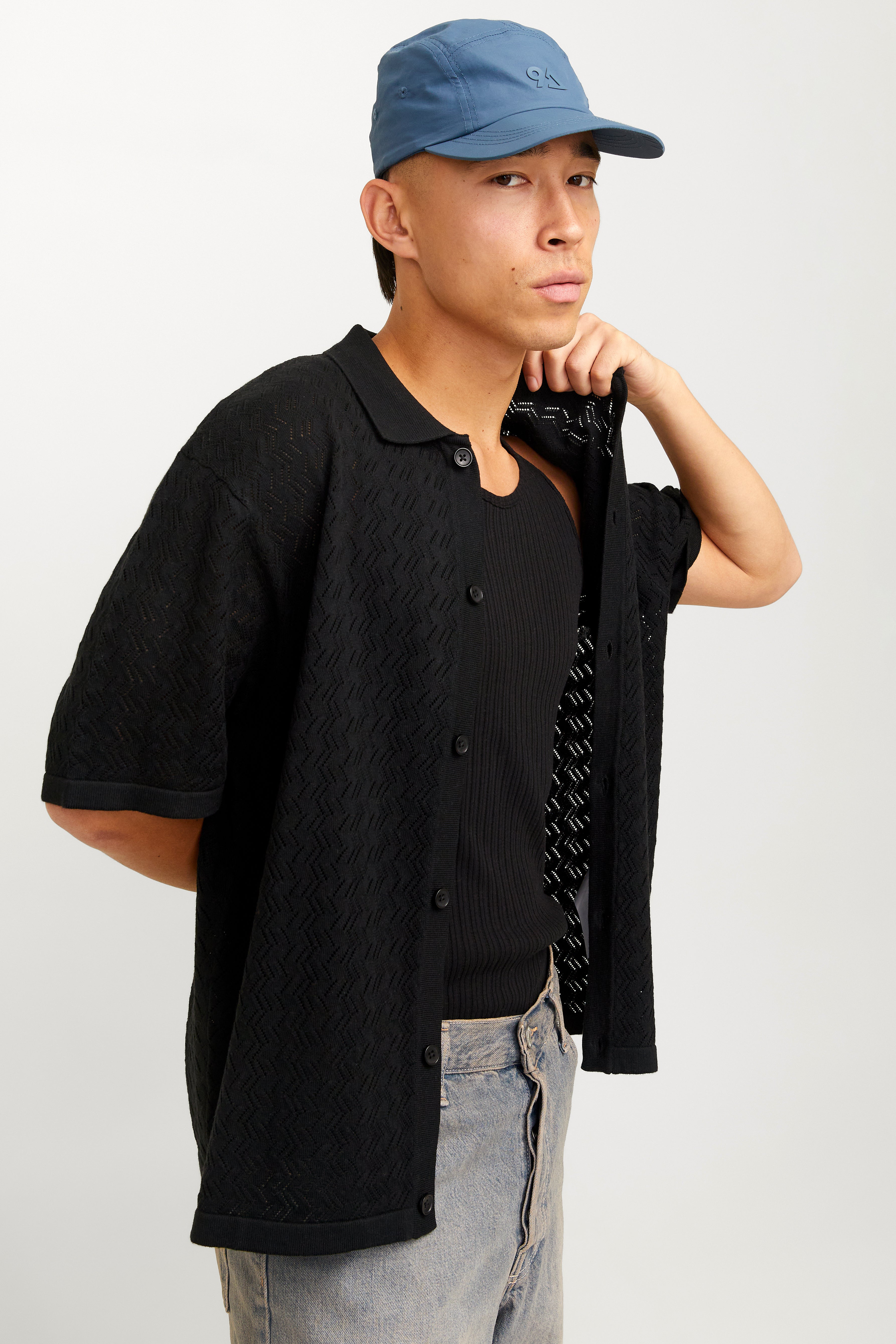 Tyler knitted shirt - Black
