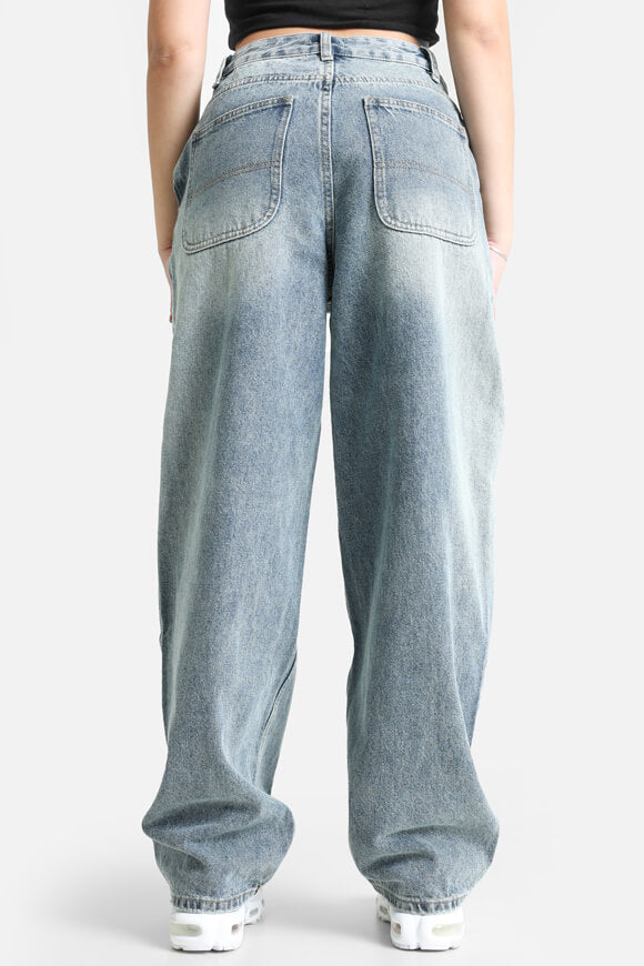 Baggy Jeans - Medium Blau Used