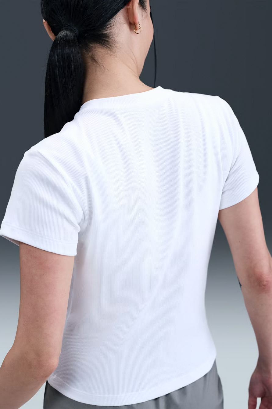 Geripptes T-Shirt - White