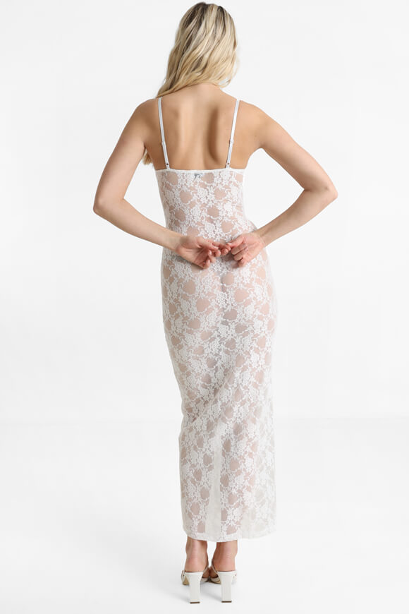 Maxi abito in pizzo - bianco