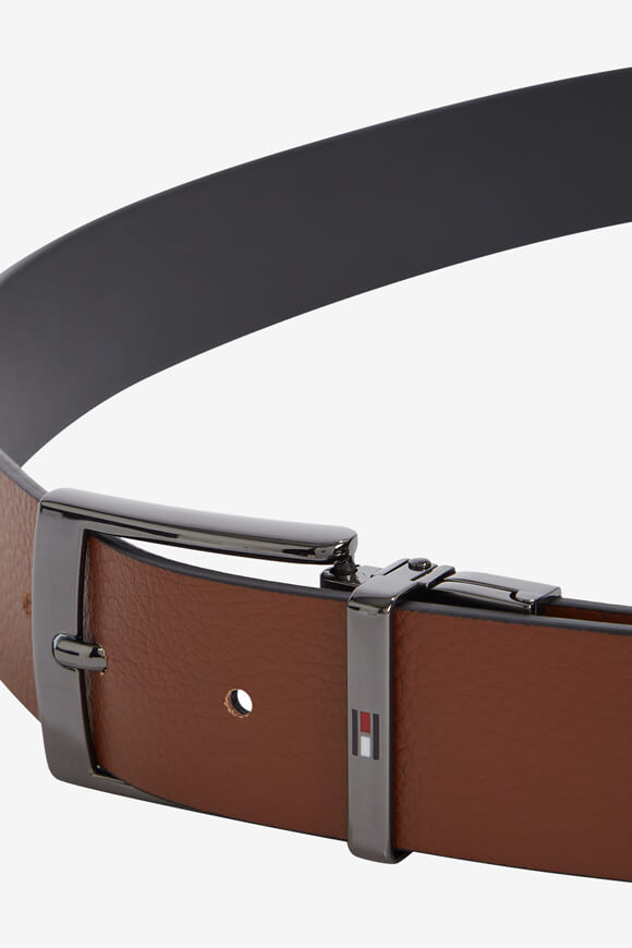 Adan reversible leather belt - Black + Coffee Bean