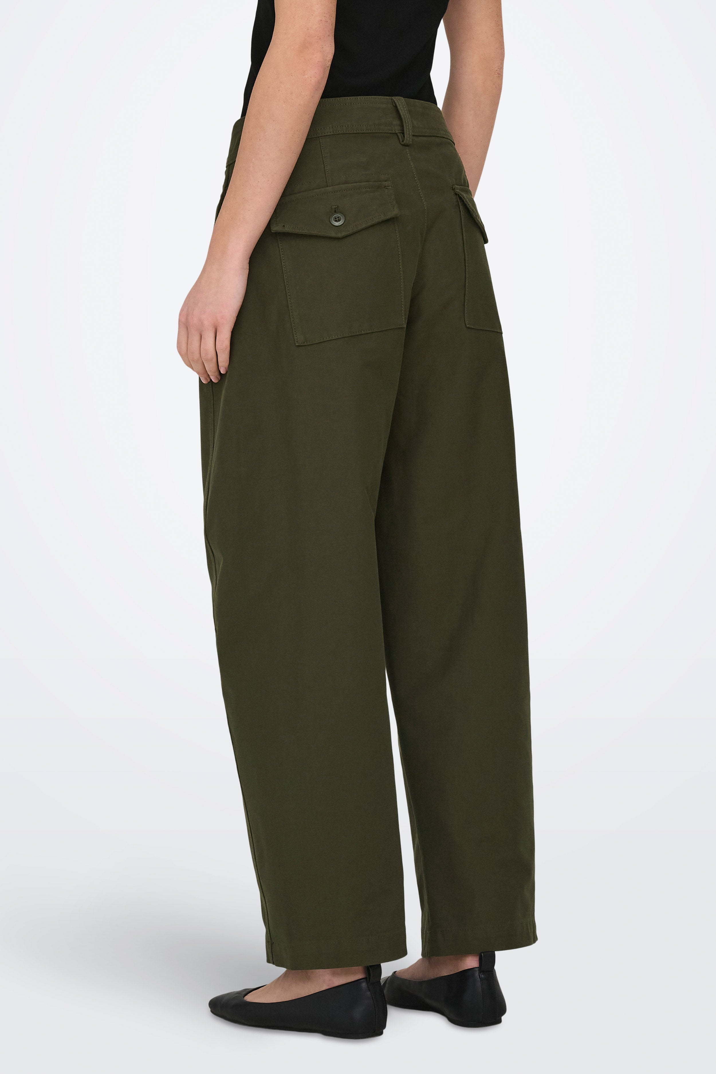 ONLCLAIR Barrel Fit Stoffhose - Kambaba