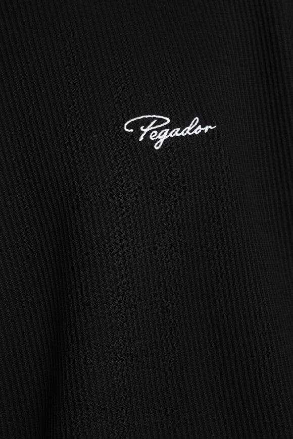 Geripptes Oversize T-Shirt - Black