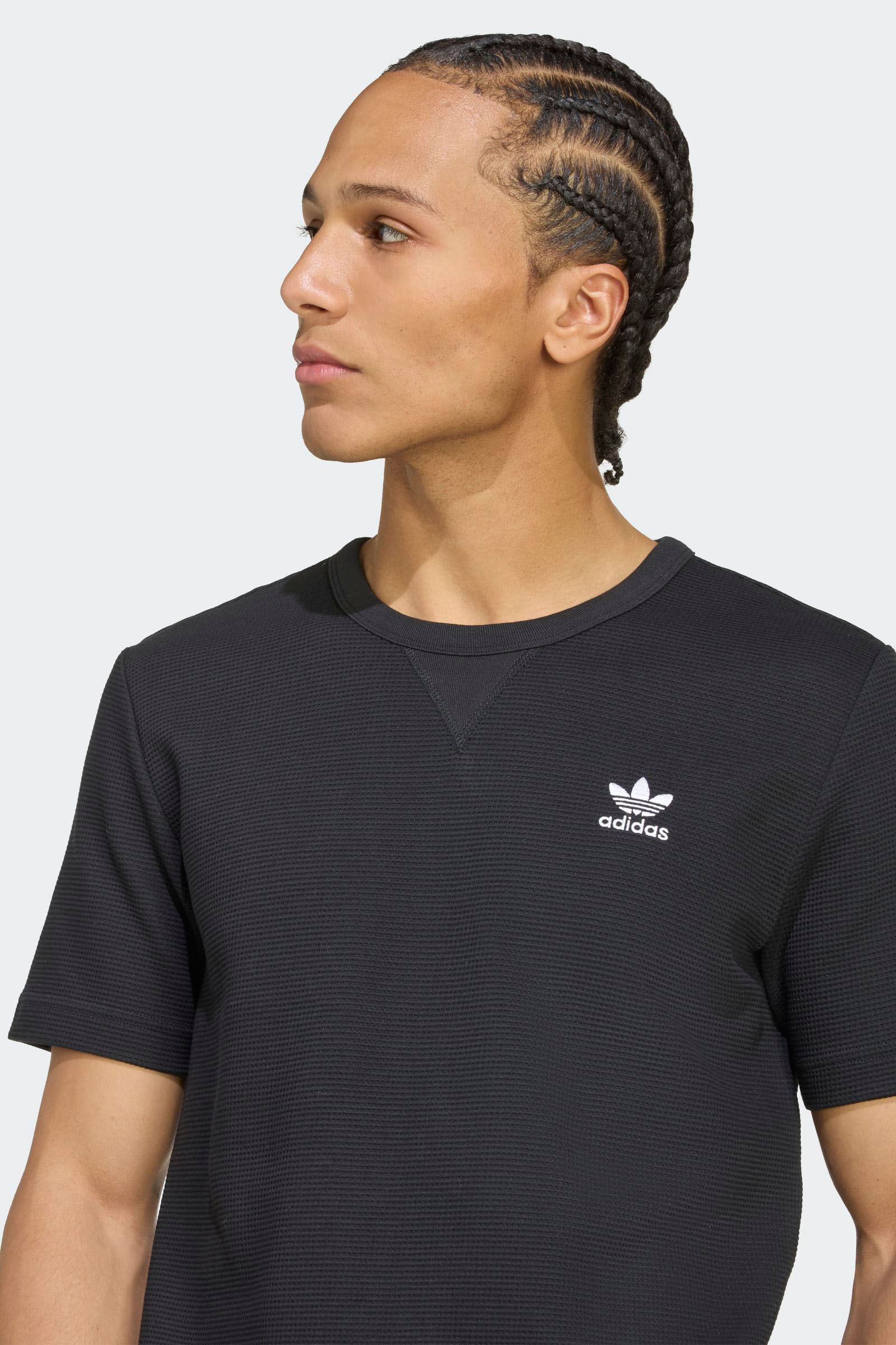 T-Shirt aus Waffelstoff - Black