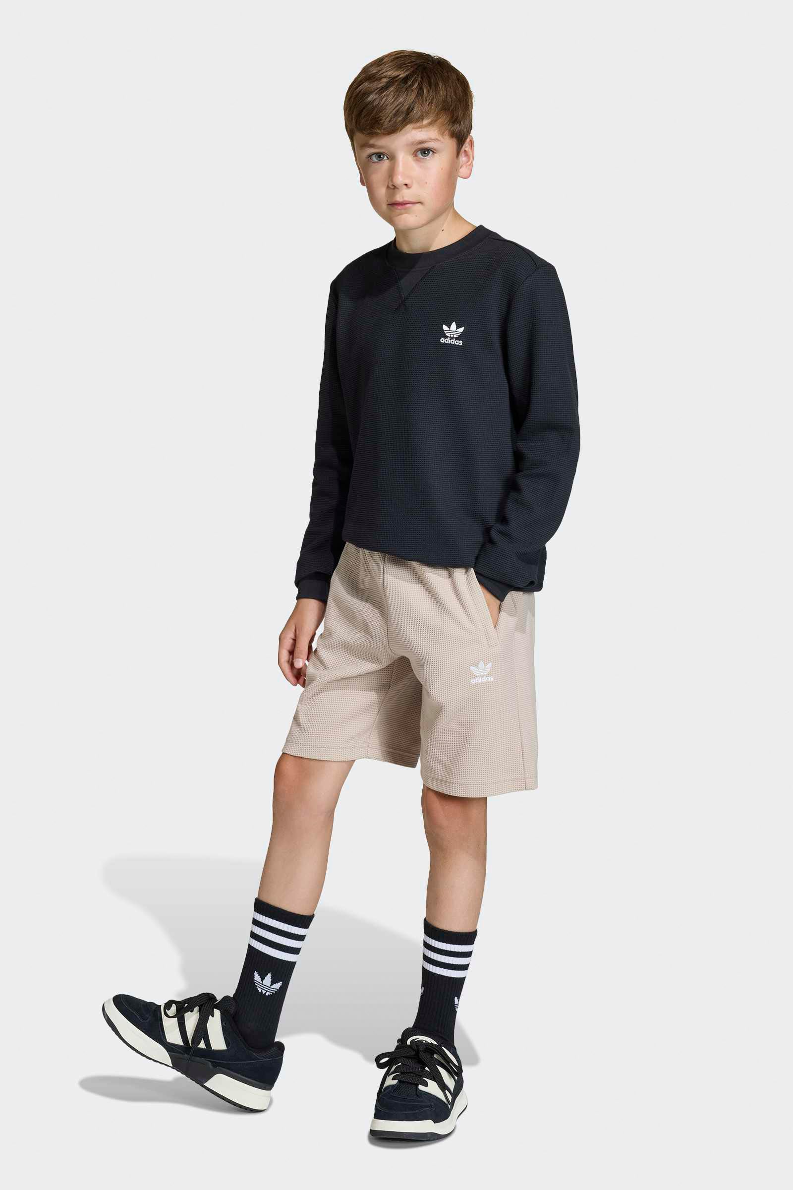 Shorts mit Waffelstruktur - Stone Khaki