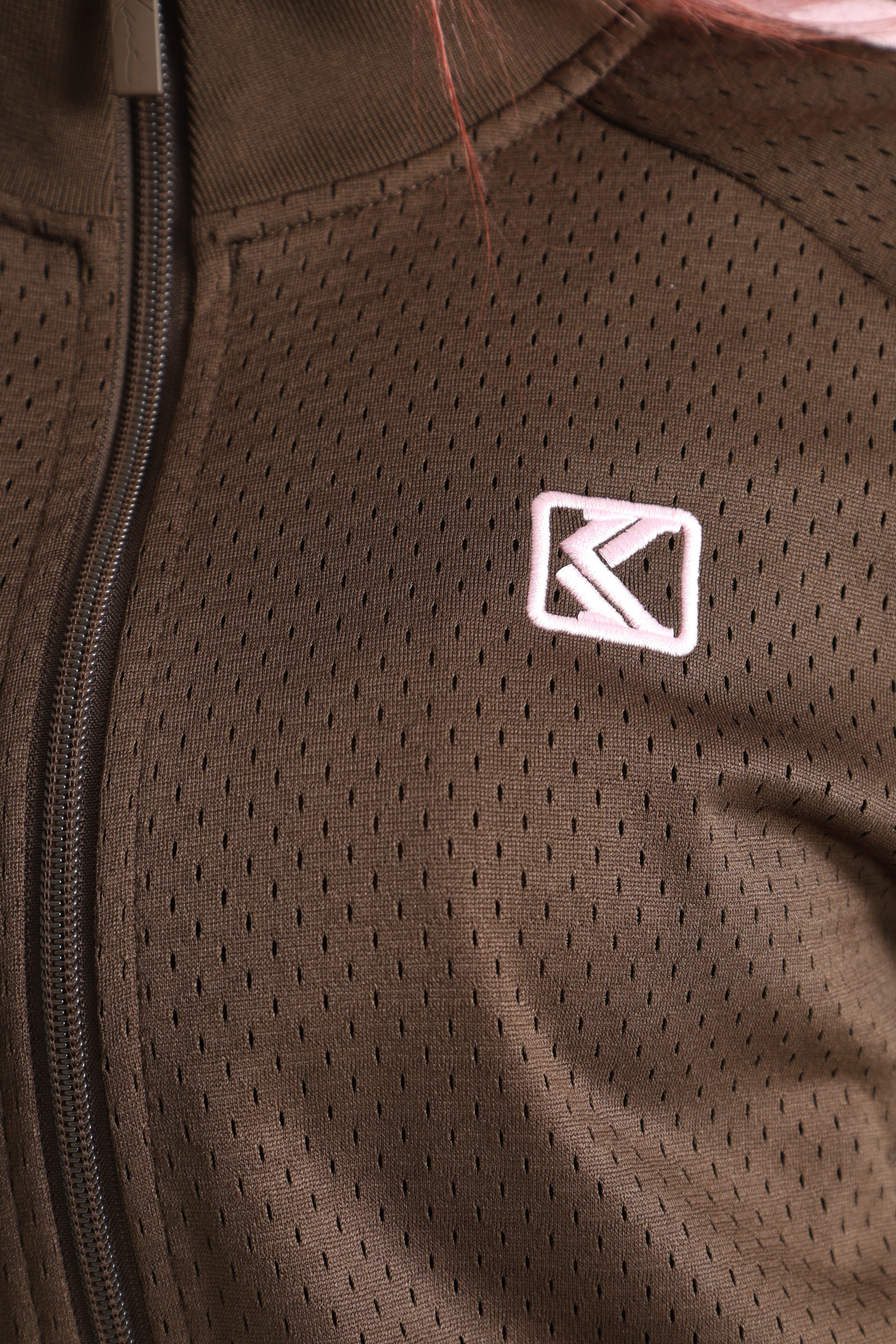 Mesh Trainingsjacke - Dark Brown