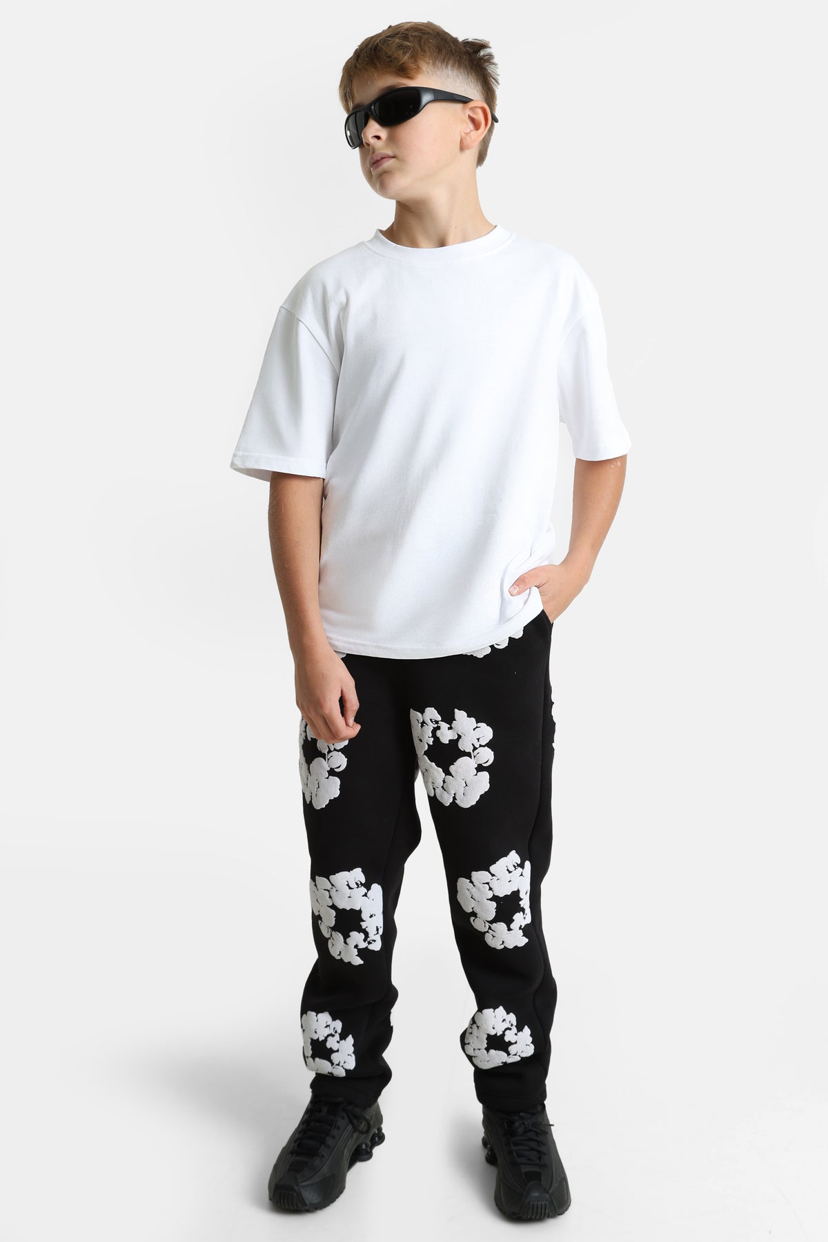 Pantalon en sweat - Black + White