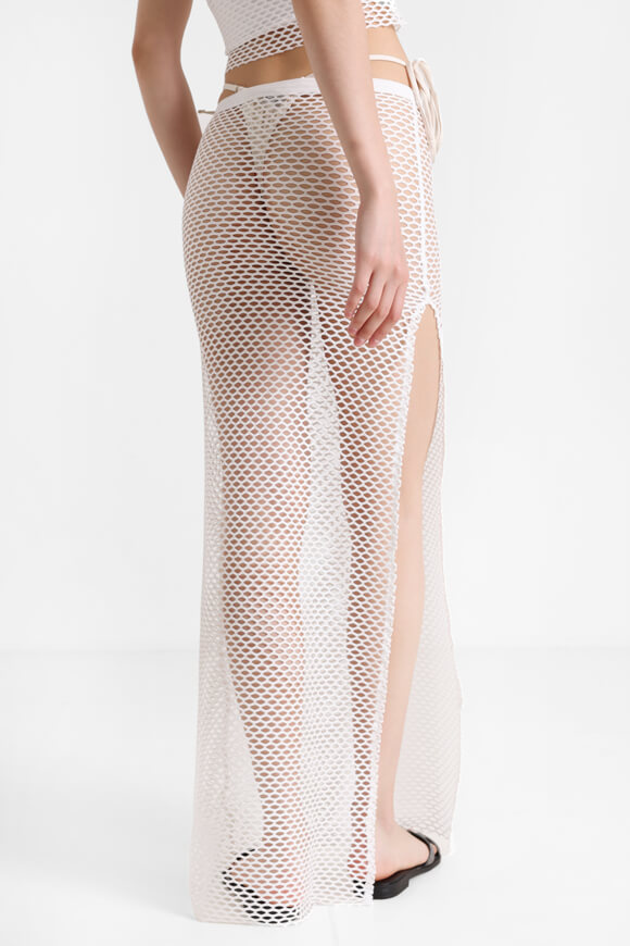Jupe longue en filet - Ecru