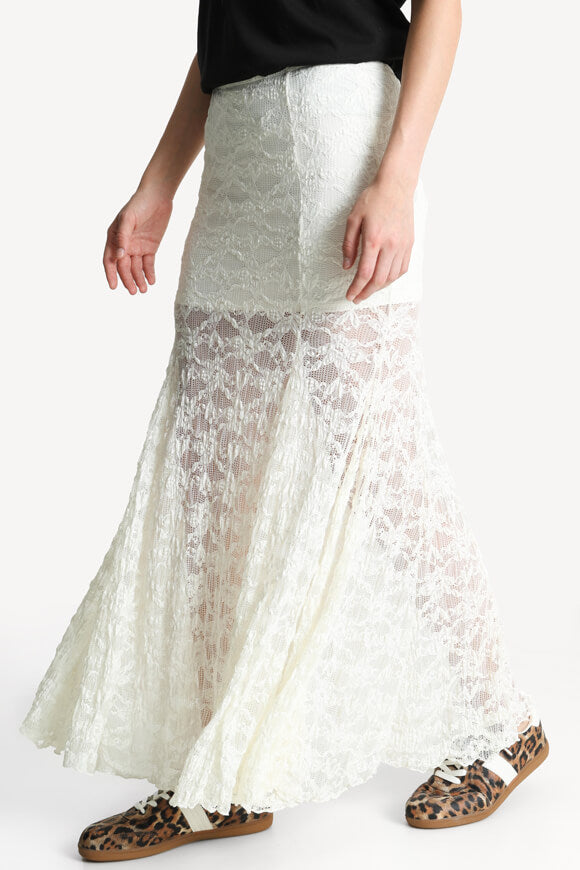 Maxi Spitzenrock - Offwhite