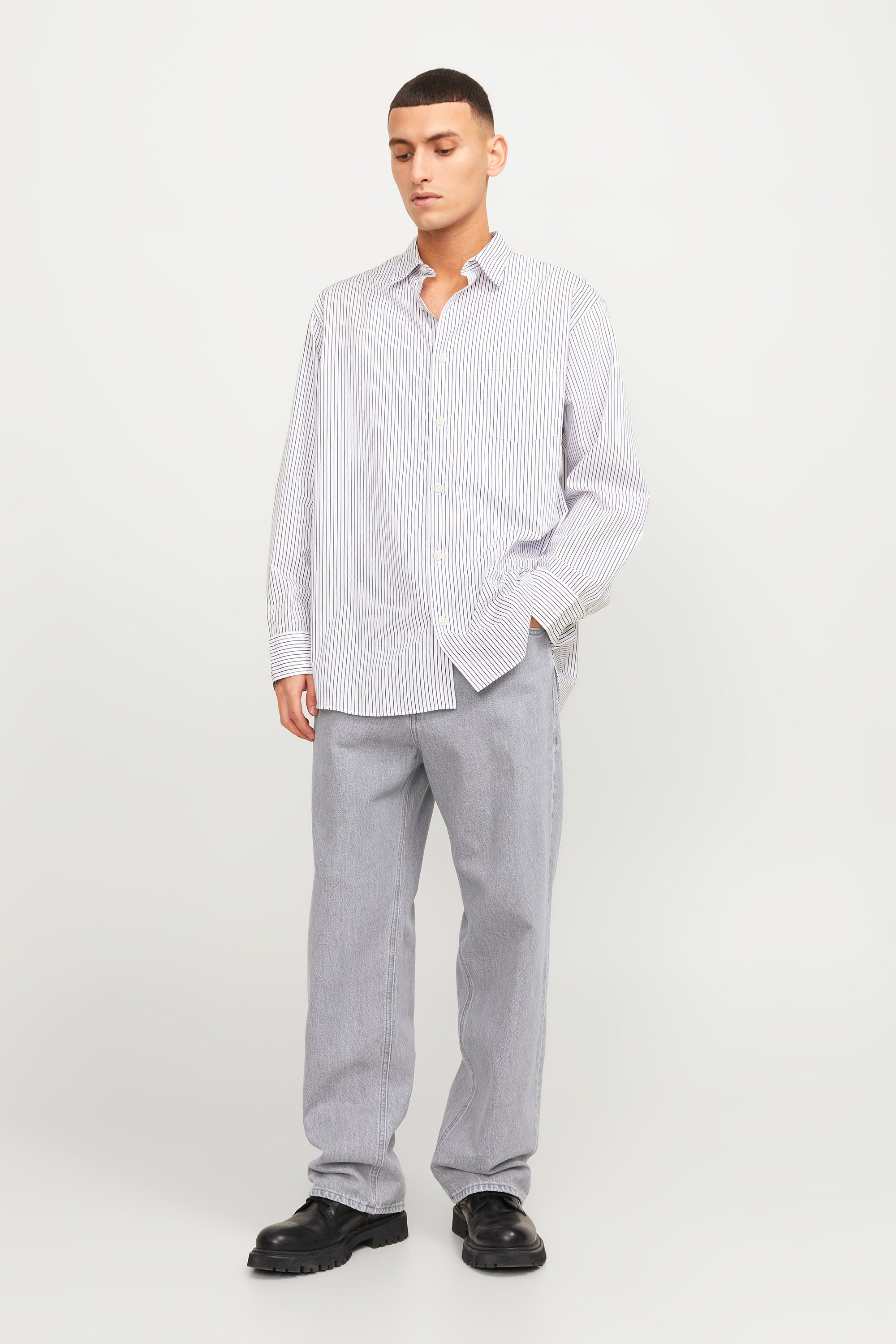 331 JJIALEX Baggy Fit Jeans L32 - Grey Denim