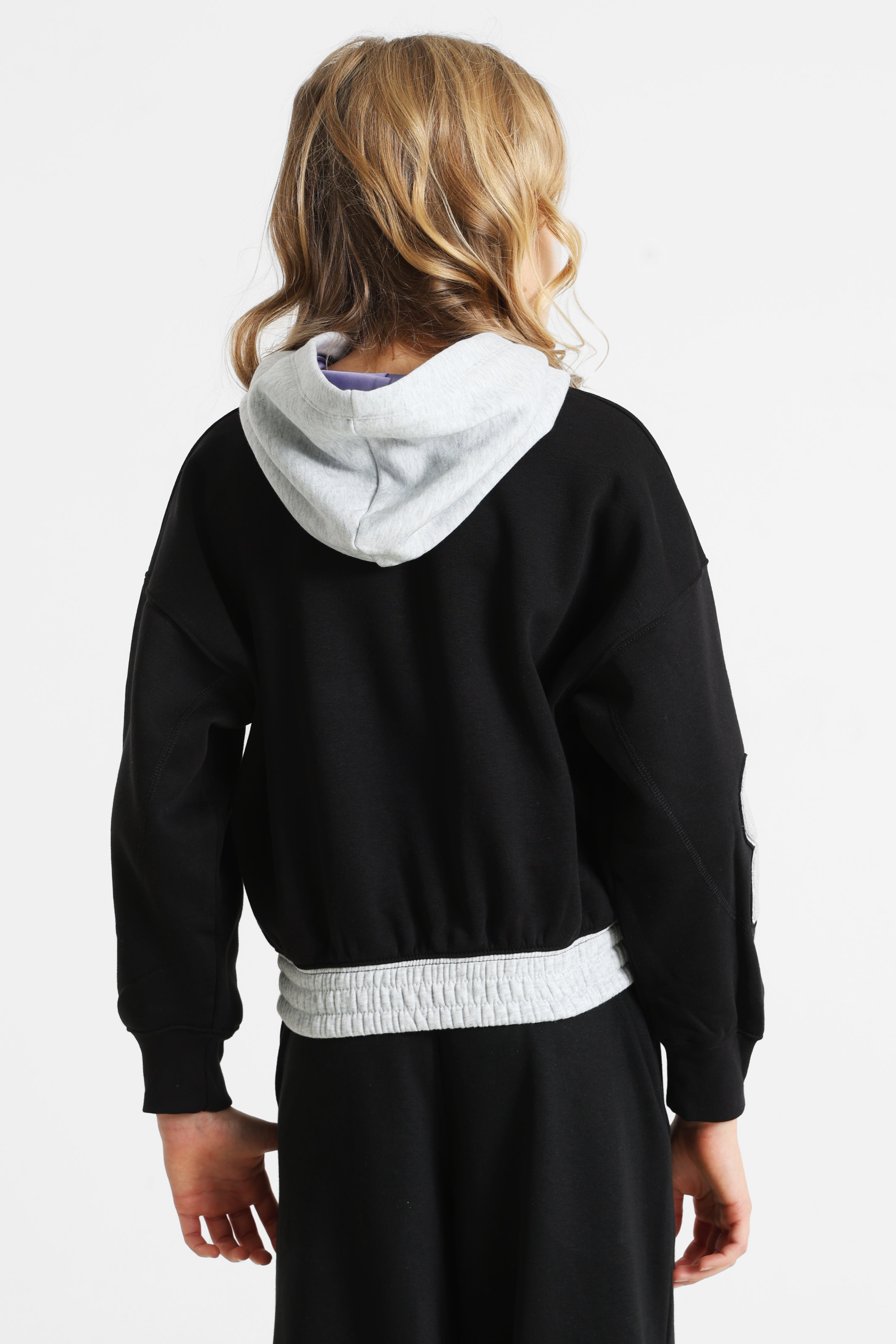 Air Kapuzensweatshirt - Black + Light Grey Heather