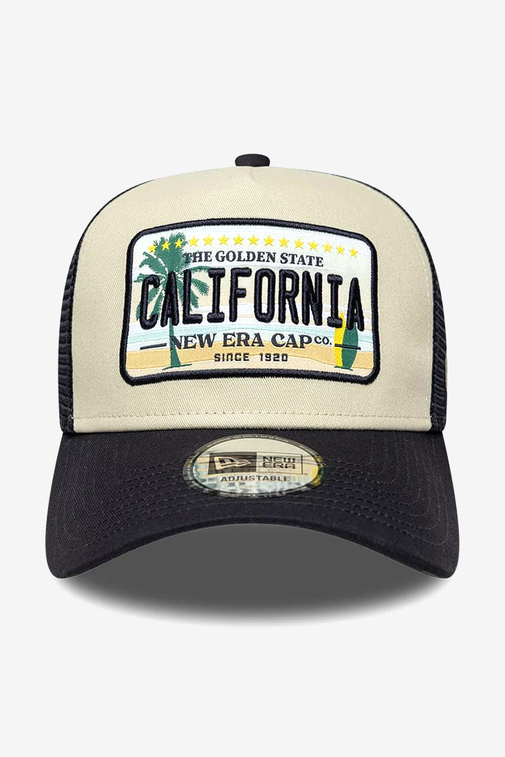 Casquette trucker / snapback - Navy + Beige