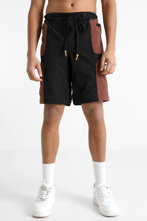 Trainingshose / Shorts - Brown + Black