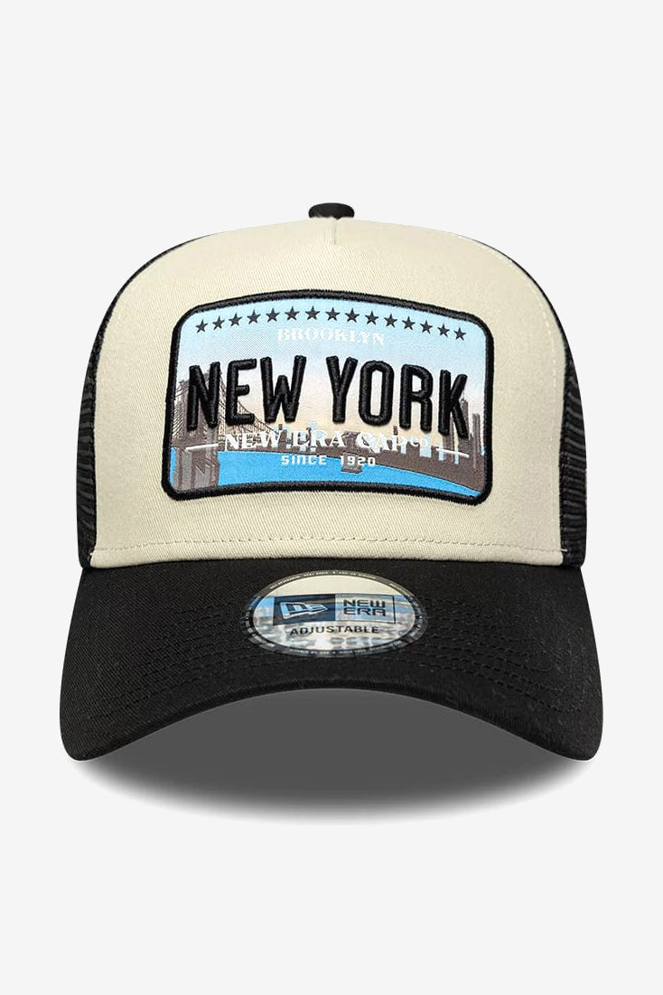 Casquette trucker / snapback - Black + Beige