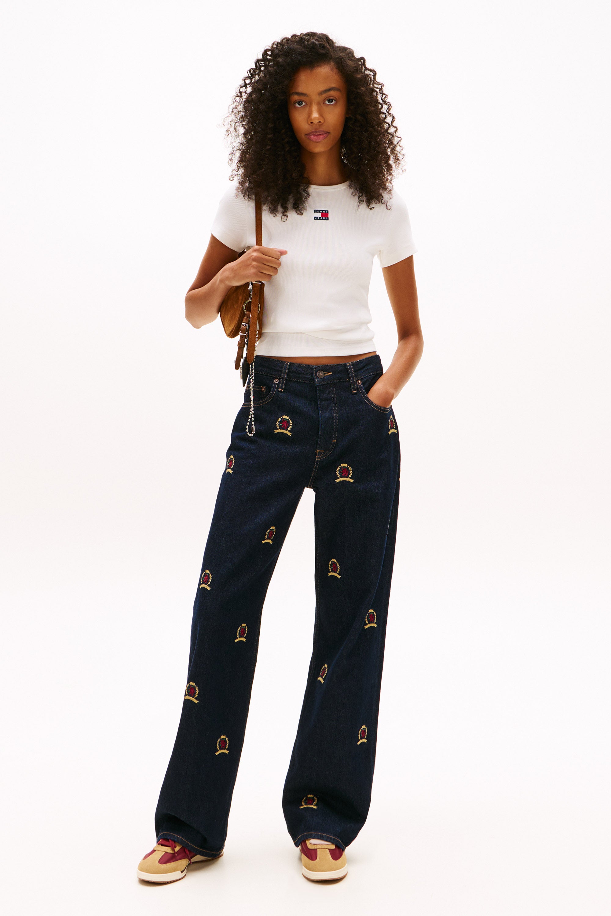 Geripptes T-Shirt - Offwhite