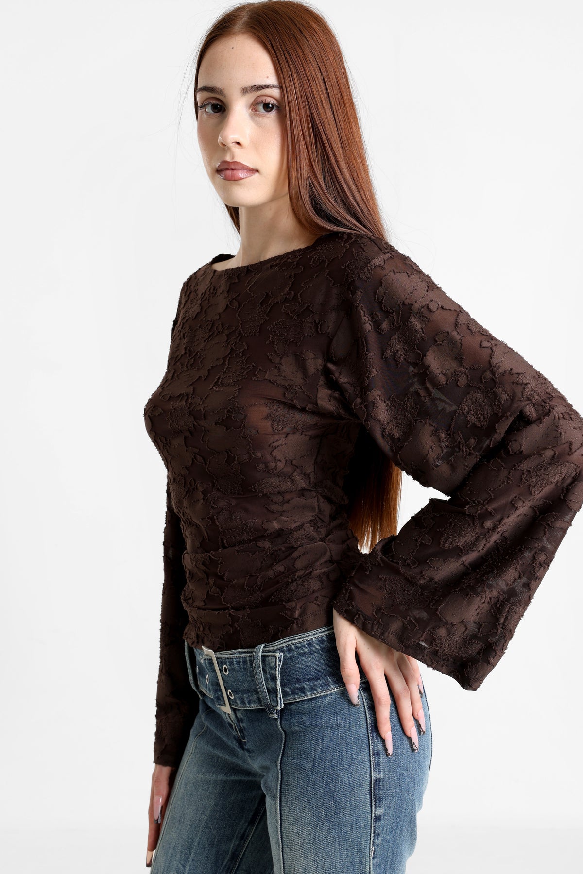 ONLNADIA Langarmshirt - Coffee Bean