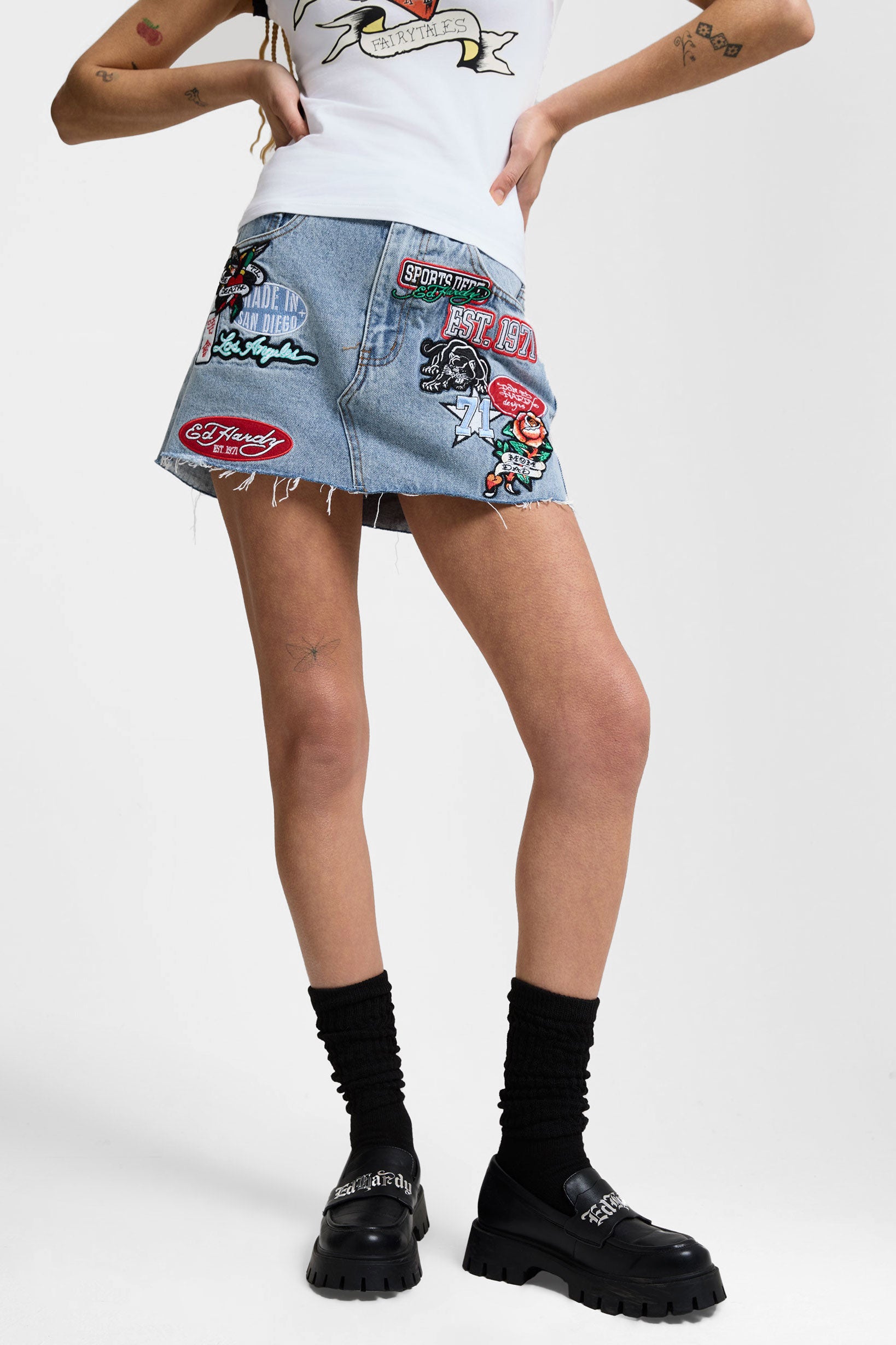 Mini-Jeansrock - Medium Blue