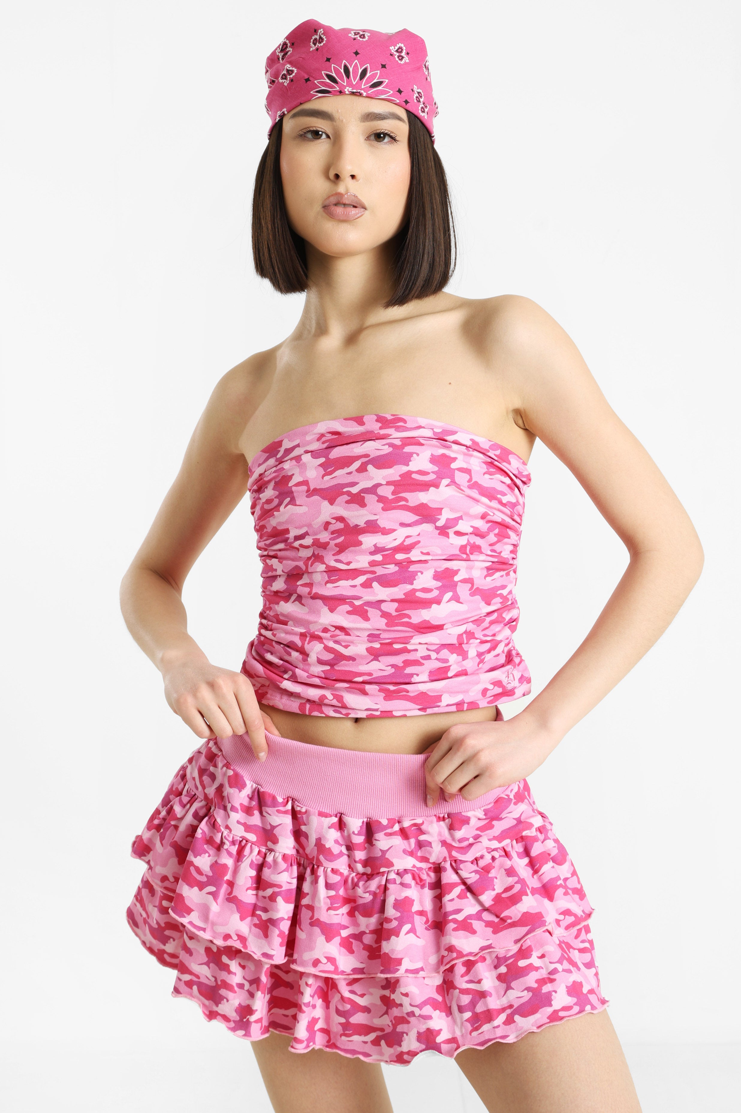 Bandeau Top - Camouflage Rosa