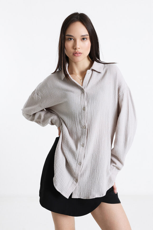Chemise oversize en mousseline - Stone