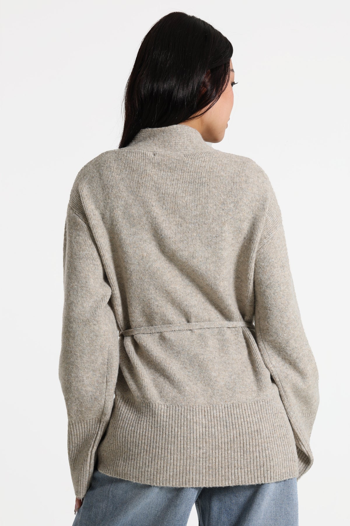 Jaquette en tricot - Beige Melange
