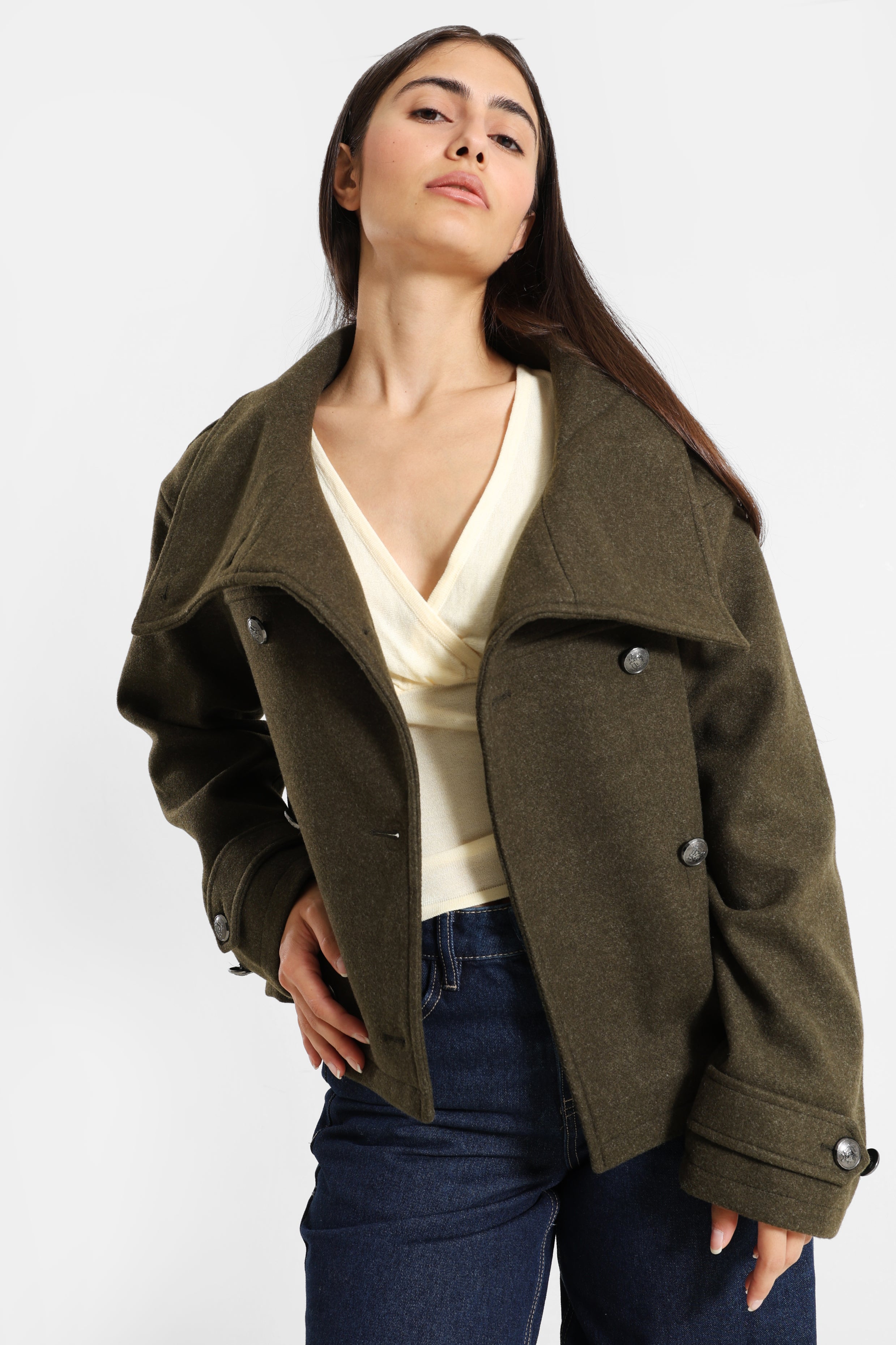 Short coat - Heather khaki