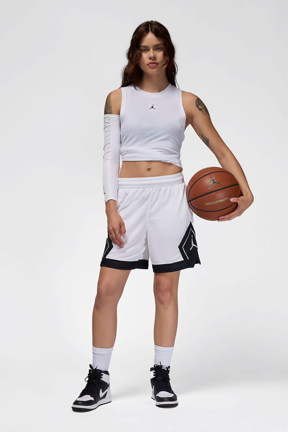 Diamond Mesh Shorts - White + Black