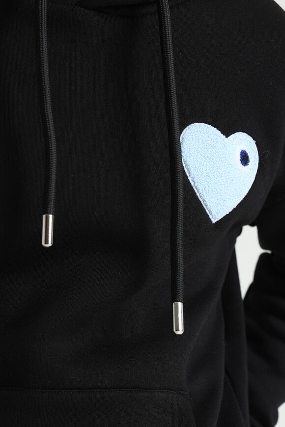 Felpa con cappuccio Heart - Nero