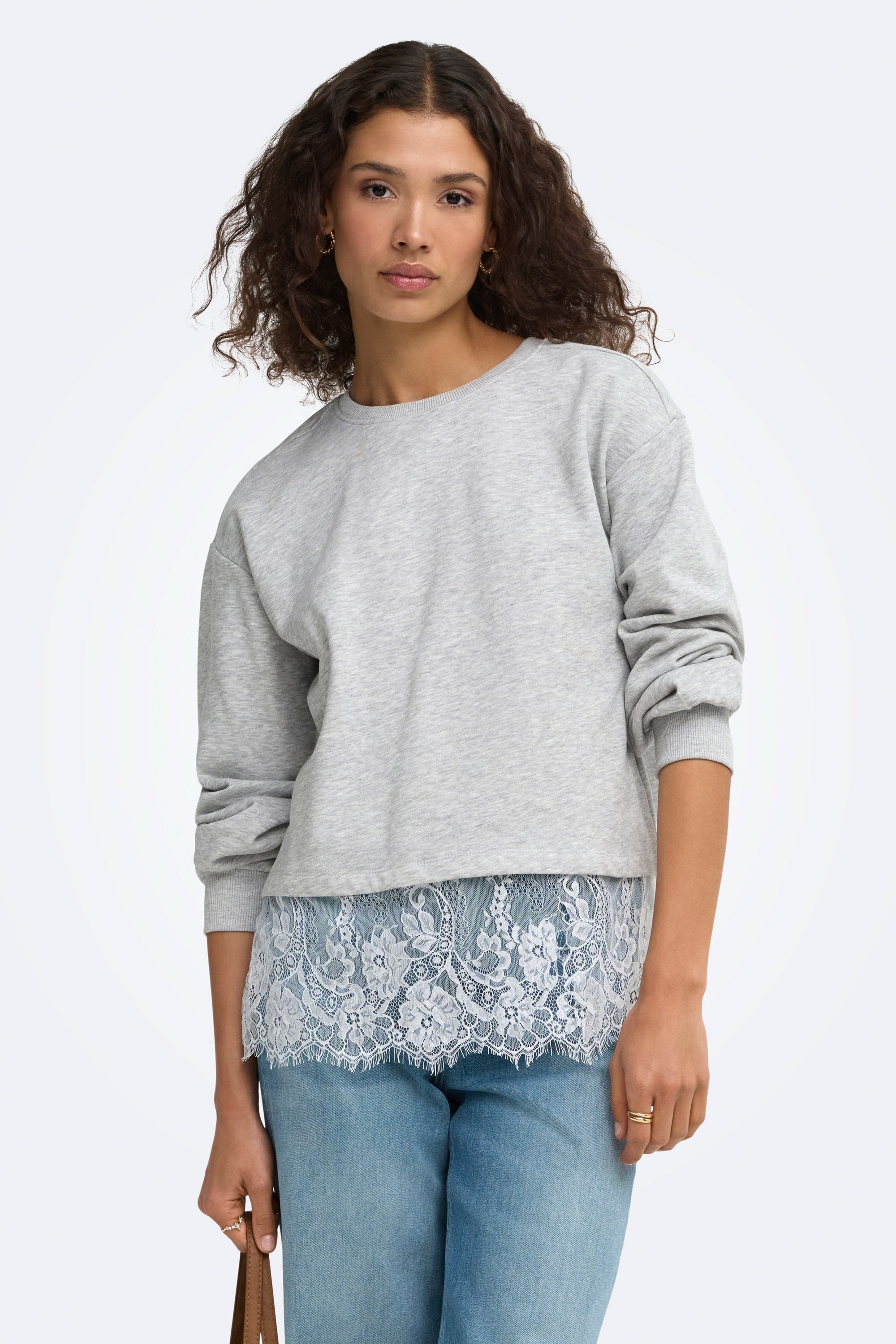 ONLMIMI Sweatshirt - Light Grey Melange