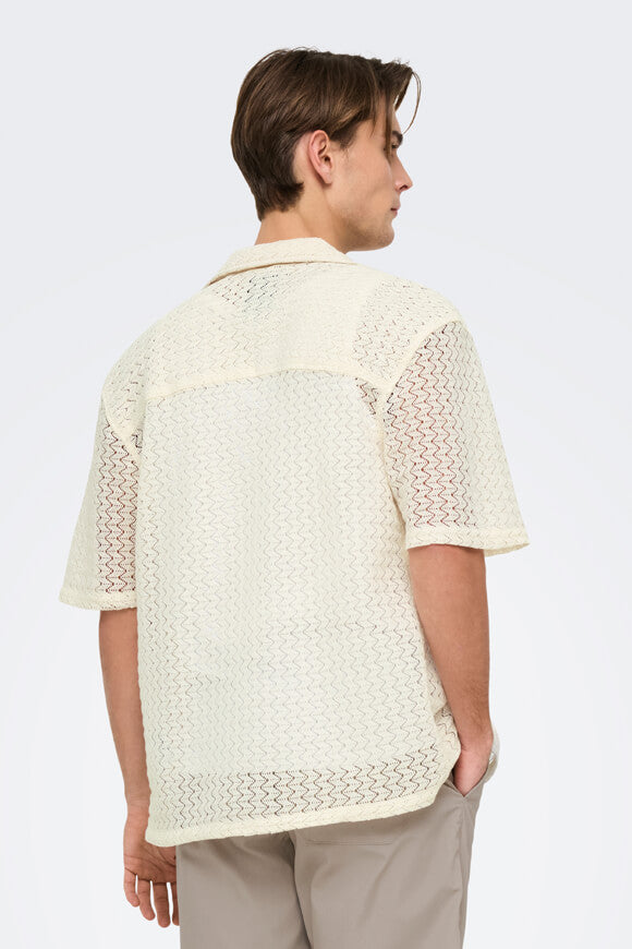 ONSNOVAK Strukturiertes Hemd - Egret