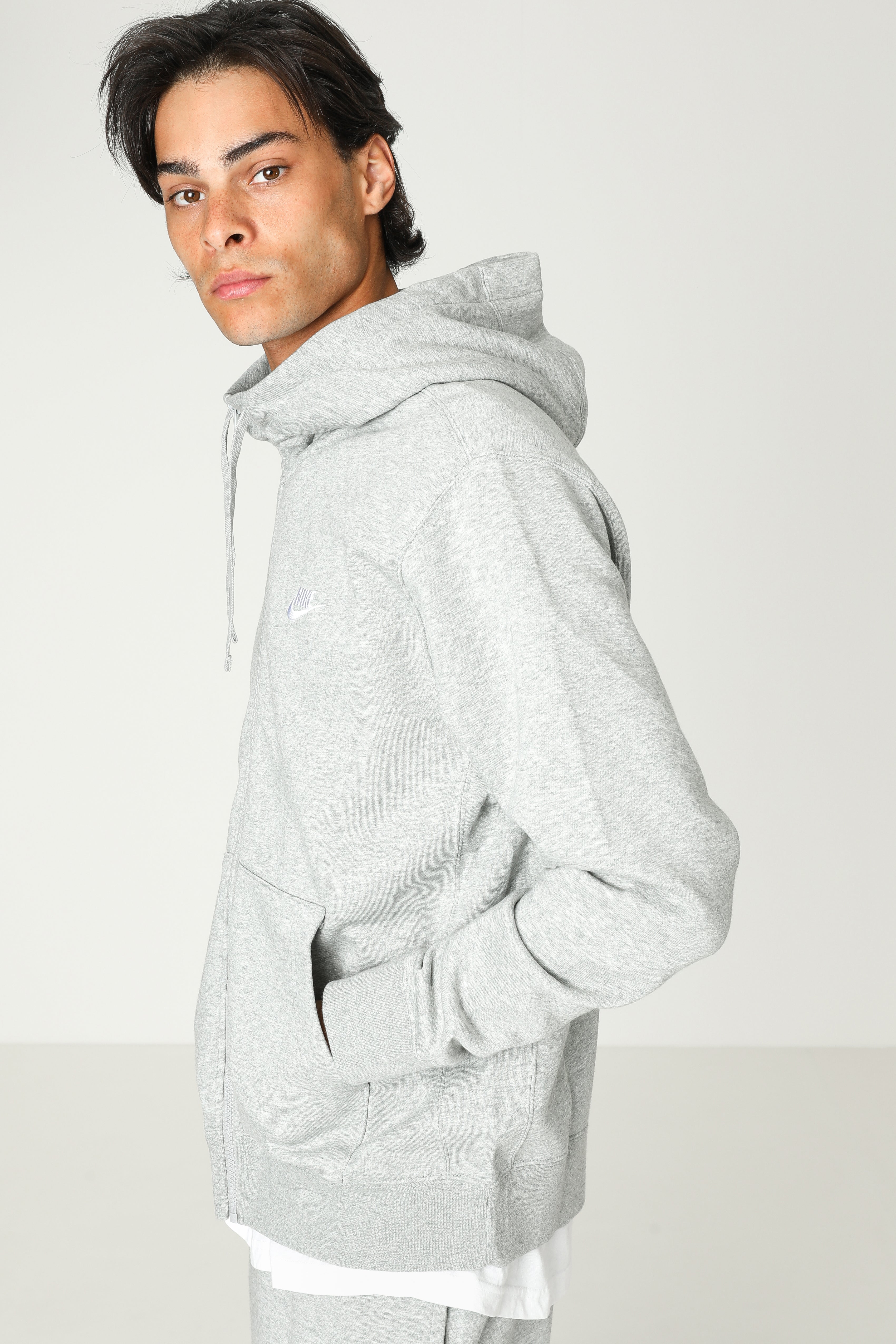 Sportswear Club Kapuzensweatjacke - Grey Heather