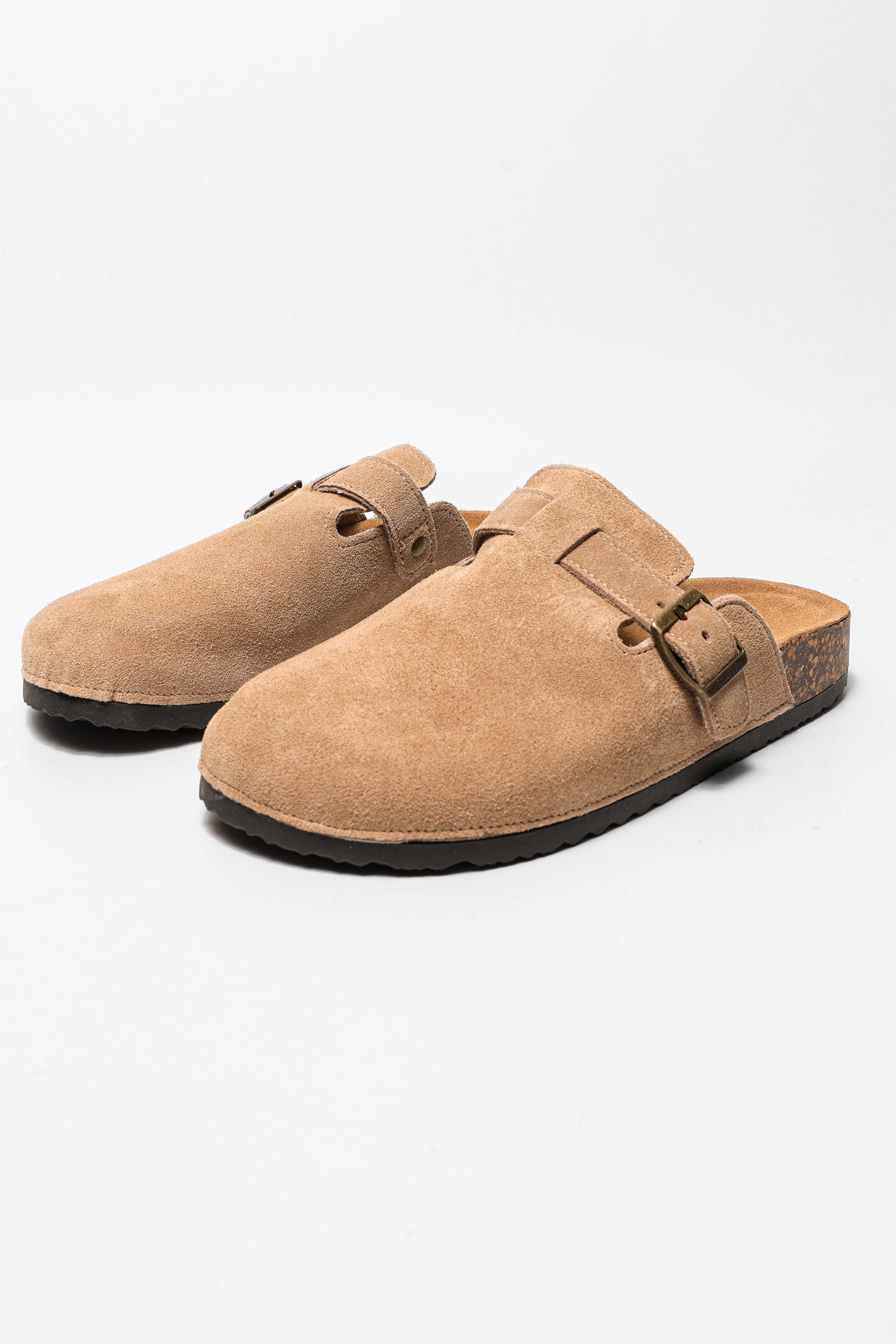 Wildleder Clogs - Beige